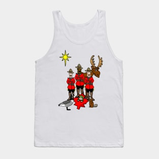 Canadian Christmas Nativity Scene Tank Top